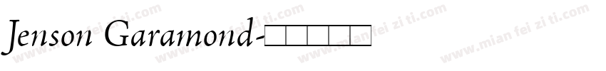 Jenson Garamond字体转换